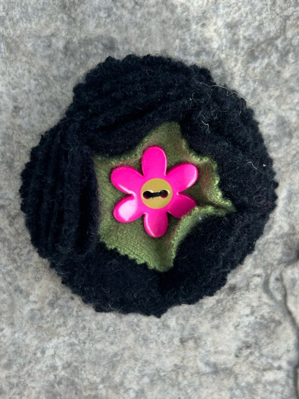 Vintage Cashmere Floral Brooch - Picture 1 of 3